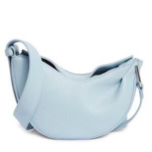 BCBG Faux Leather Shoulder Bag Sky Blue
